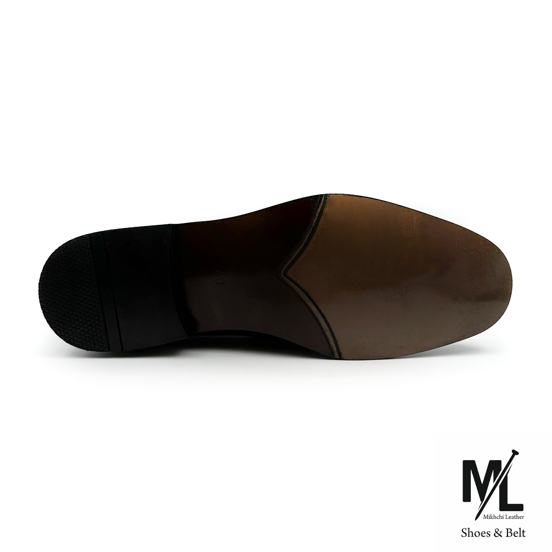  کفش کلاسیک مجلسی تمام چرم مردانه | Vip | کد:M101 | چرم میخچی | مشکی ، قهوه ای |‌ جنس زیره کفش میکرولایت/Microlight. 