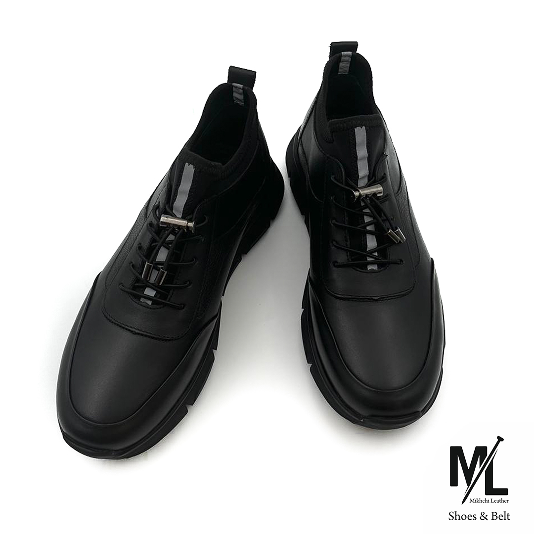  کفش کتانی اسپرت چرم راحتی مردانه | کد:M66 | چرم میخچی | مشی رنگ | دهانه کفش غواصی و استرجی بسیار راحت در پوششش 