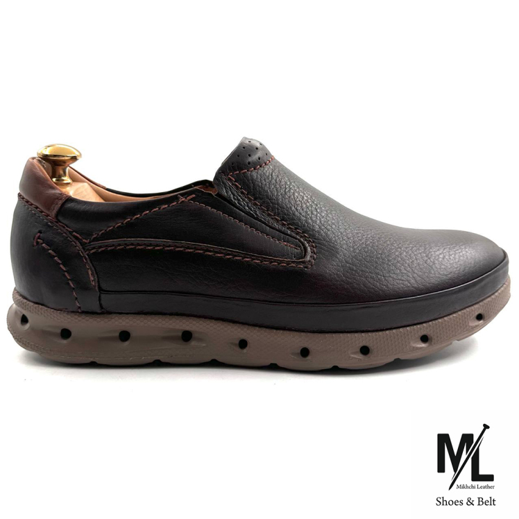 کفش ارتوپدیک طبی تمام چرم مردانه | کد:H7 | چرم میخچی | قهوه ای رنگ | جنس رویه کفش چرم طبیعی گاوی ارگانیک تبریز.