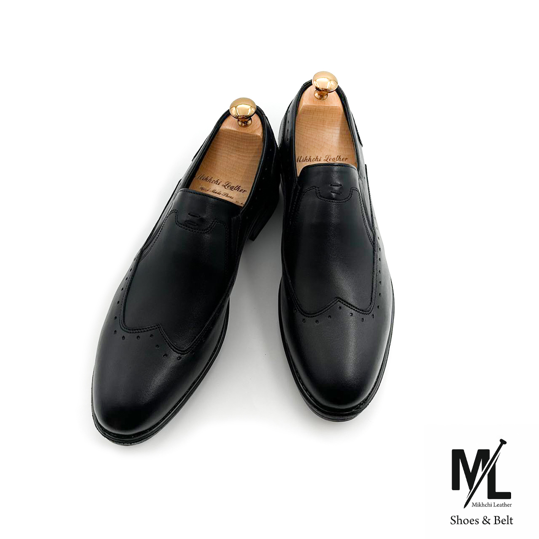  کفش کلاسیک مجلسی تمام چرم مردانه | Vip | کد:F467 | چرم میخچی | مشکی رنگ | مناسب استفاده روزمره 