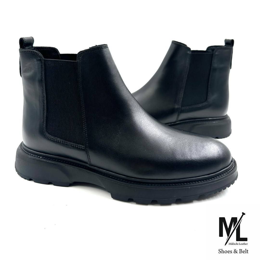 نیم بوت چرم مردانه Chelsea