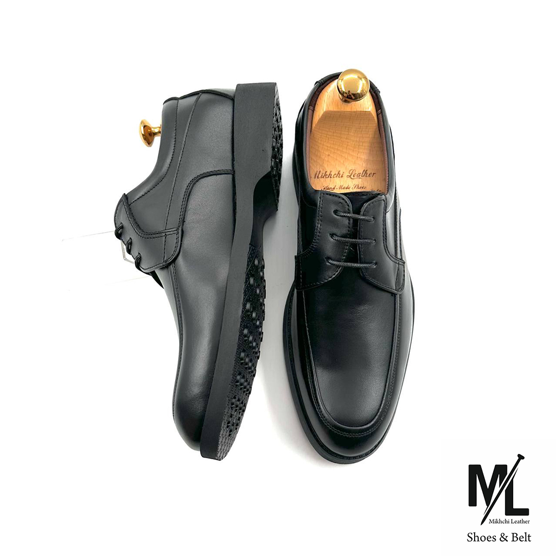  کفش چرم مردانه مدیریتی / اداری |‌کد:G510 | مشکی | بندی | جنس کفی:چرم طبیعی 