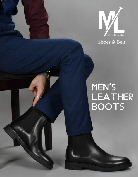 بوت چرم مردانه