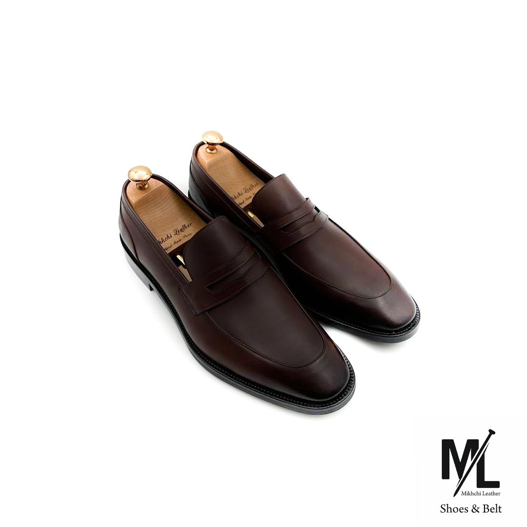  کفش کلاسیک مجلسی تمام چرم مردانه | Vip | کد:M101 | چرم میخچی | قهوه ای رنگ | قابل استفاده با کت و شلوار 