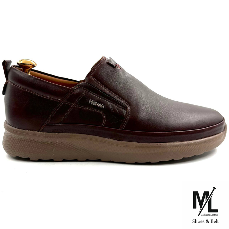 کفش ارتوپدیک طبی تمام چرم مردانه | کد:H9 | چرم میخچی | قهوه ای رنگ | جنس رویه کفش چرم طبیعی گاوی ارگانیک تبریز.