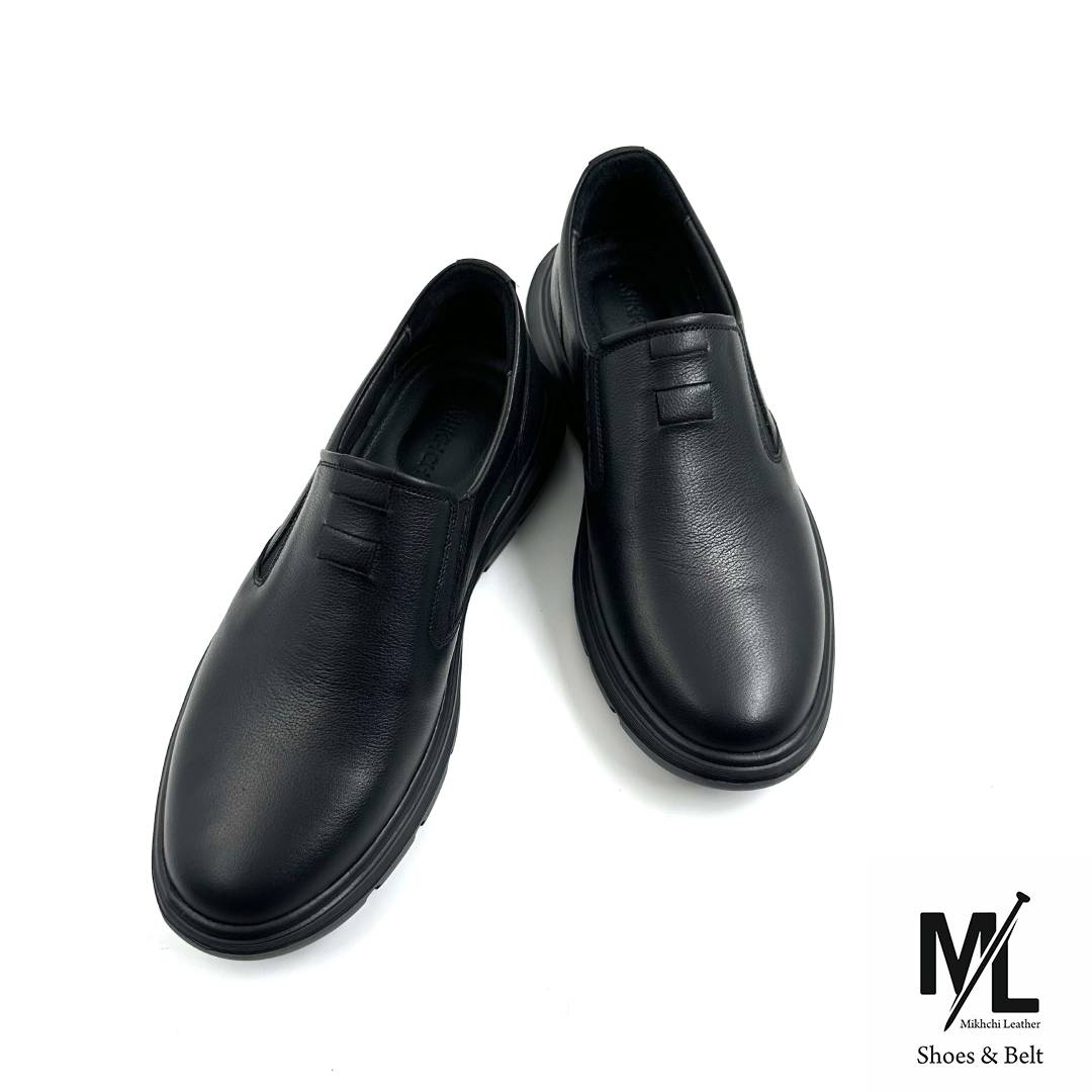 کفش چرم اداری مردانه مدل طبی