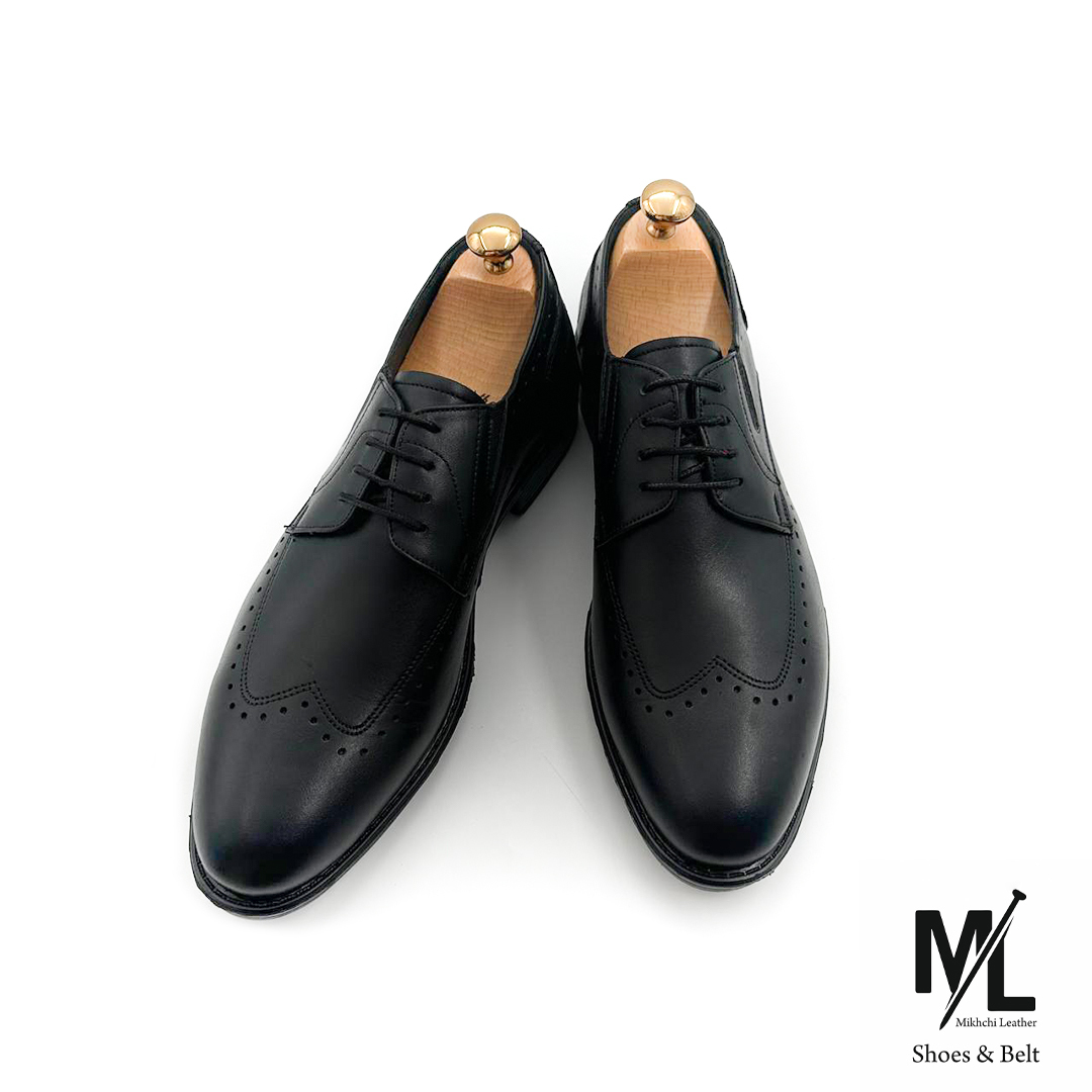  کفش کلاسیک مجلسی تمام چرم مردانه | Vip | کد:F468 | چرم میخچی | مشکی رنگ | مناسب استفاده روزمره. 