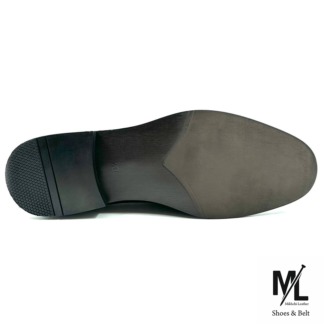  کفش کلاسیک مجلسی چرم مردانه | Vip | کد:M102| چرم میخچی |مشکی | جنس زیره: میکرولایت/Microlight وارداتی. 