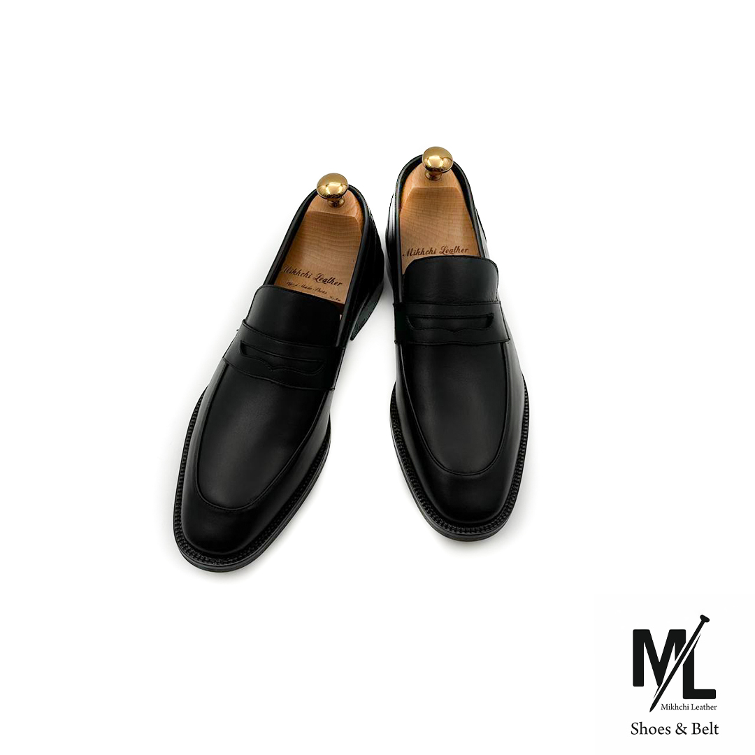  کفش کلاسیک مجلسی تمام چرم مردانه | Vip | کد:M101 | چرم میخچی | مشکی رنگ | مناسب استایل کلاسیک/ روزمره / 
