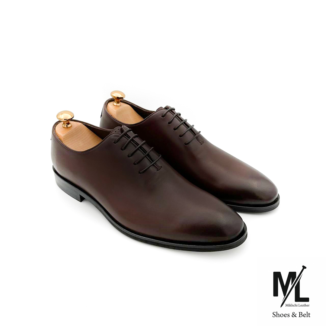  کفش کلاسیک مجلسی تمام چرم مردانه | Vip | کد:M110 | چرم میخچی | قهوه ای رنگ | مناسب استایل روزمره / کلاسیک / مدلینگ 