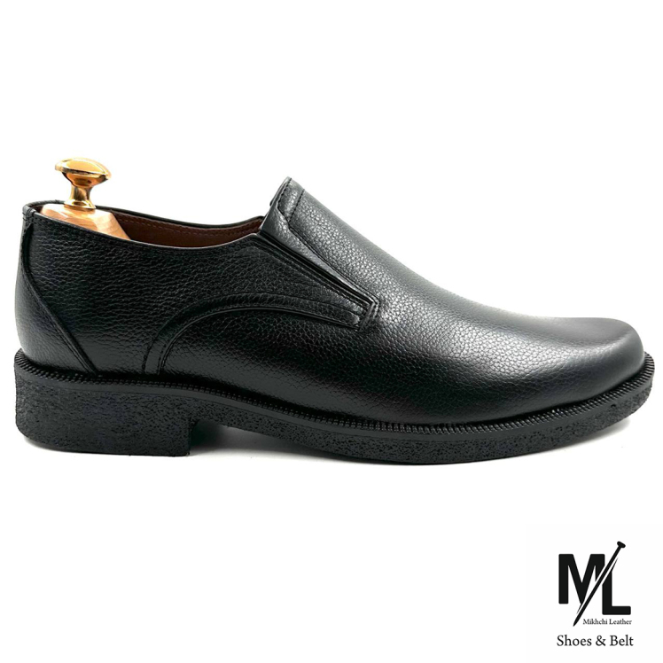 کفش مدیریتی / اداری چرم مردانه | کد:G221 | چرم میخچی | مشکی |جنس رویه چرم طبیعی گاوی ارگانیک تبریز