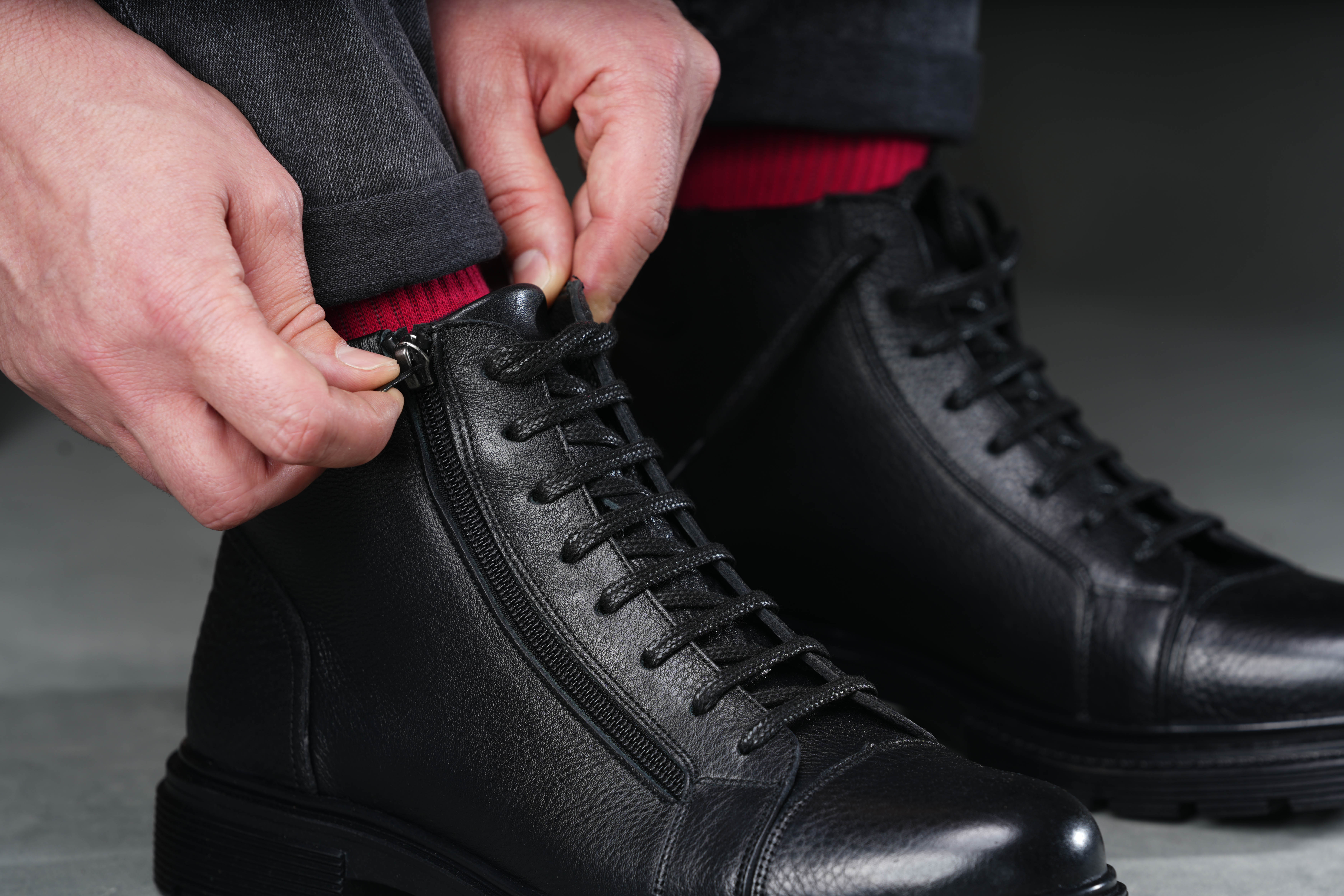 خرید بوت چرم مردانه