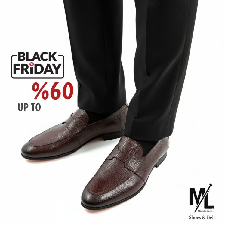 کفش کلاسیک مجلسی چرم مردانه | Vip | کد:T115 | چرم میخچی | قهوه ای رنگ | جنس رویه کالج چرم طبیعی گاوی ارگانیک شده تبریزی.