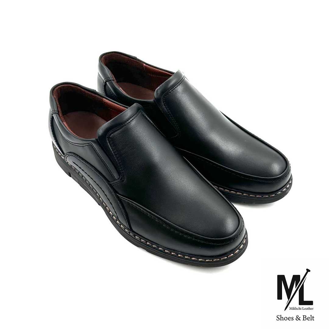  کفش اسپرت کلاسیک چرم مردانه |کد:V352 | قهوه ای | مناسب استایل اسپرت 