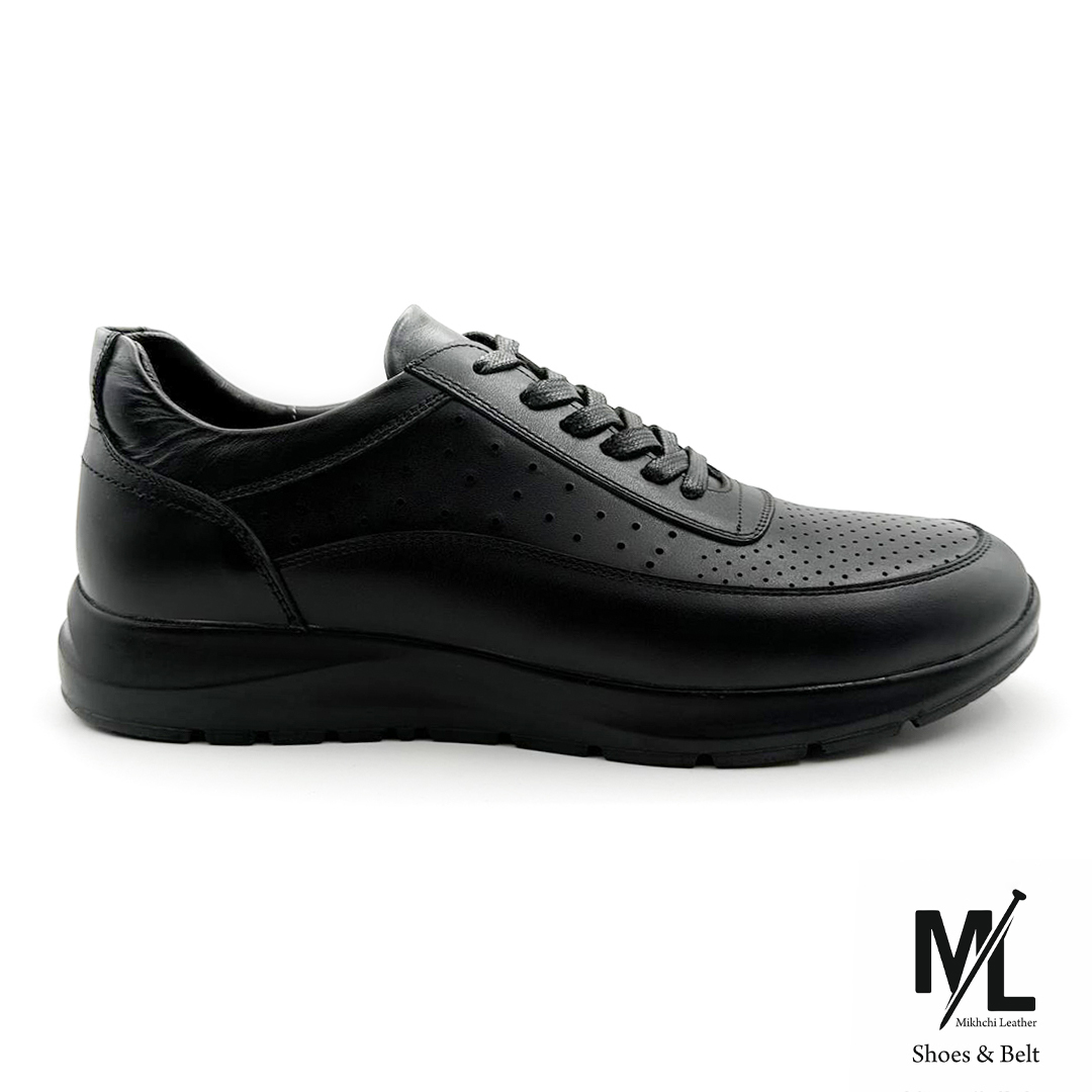  کفش کتانی اسپرت راحتی چرم مردانه | کد:E112 | چرم میخچی | جنس آستر داخلی کفش چرم طبیعی گوسفندی میشن می باشد. 