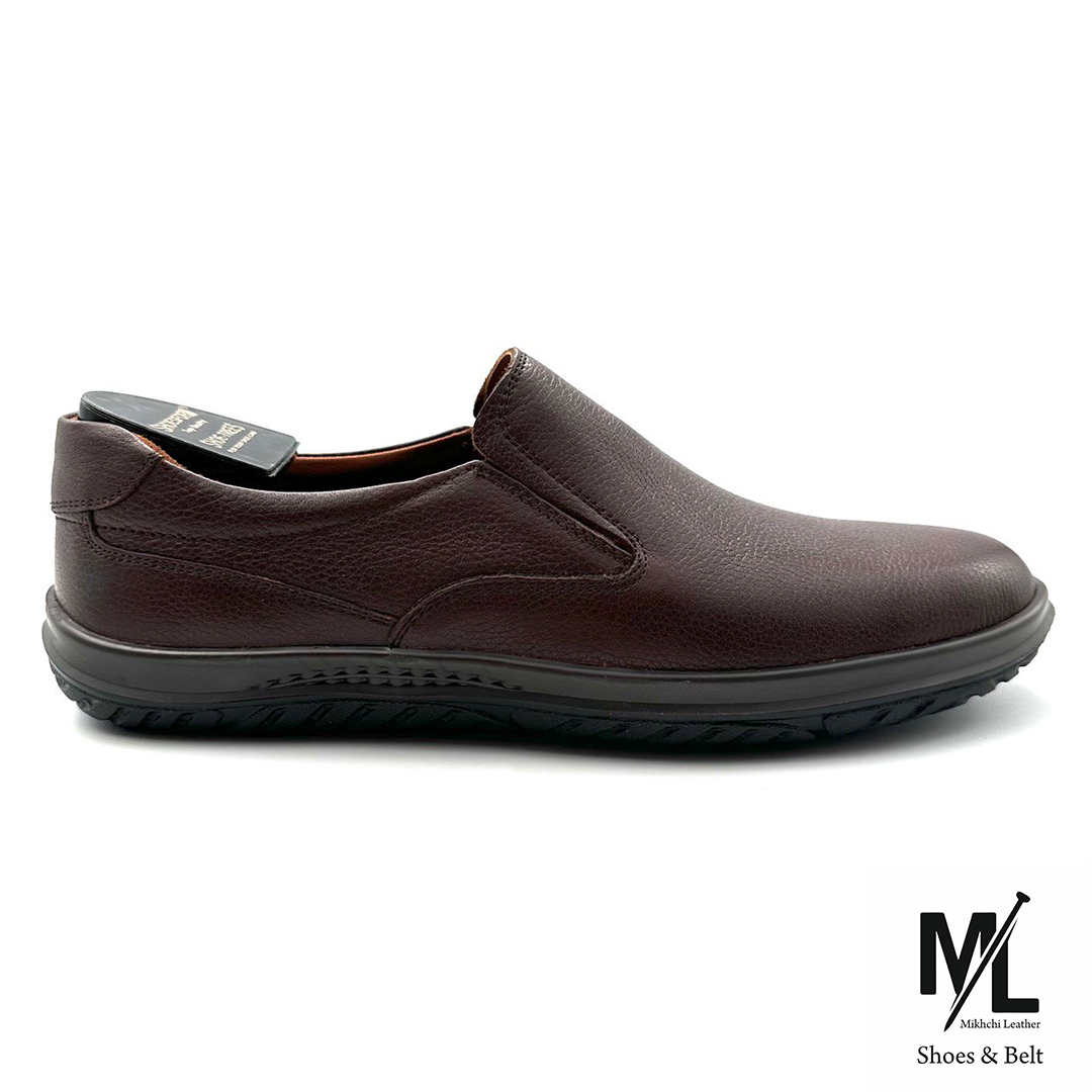  کفش طبی چرم فلوتر مردانه قهوه ای رنگ در سایز های ۳۹ تا ۴۴ 