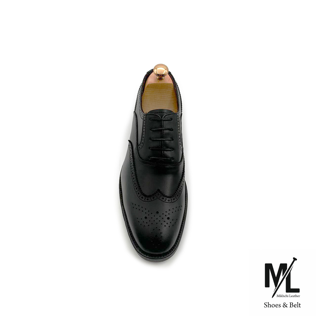  کفش مدیریتی / اداری چرم مردانه | کد: G108 | چرم میخچی | مشکی رنگ | مناسب استفاده طولانی مدت در طول روز بعلت طبی و راحتی. 