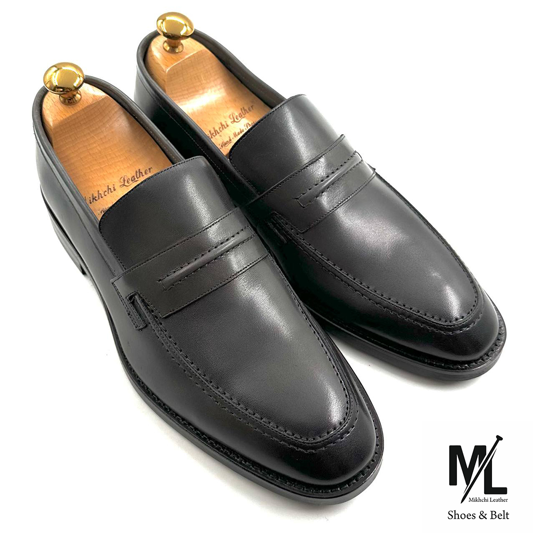  کفش کلاسیک مجلسی تمام چرم مردانه | Vip | کد:M301 | چرم میخچی | طوسی رنگ | جنس آستر داخلی کفش چرم طبیعی درجه یک 