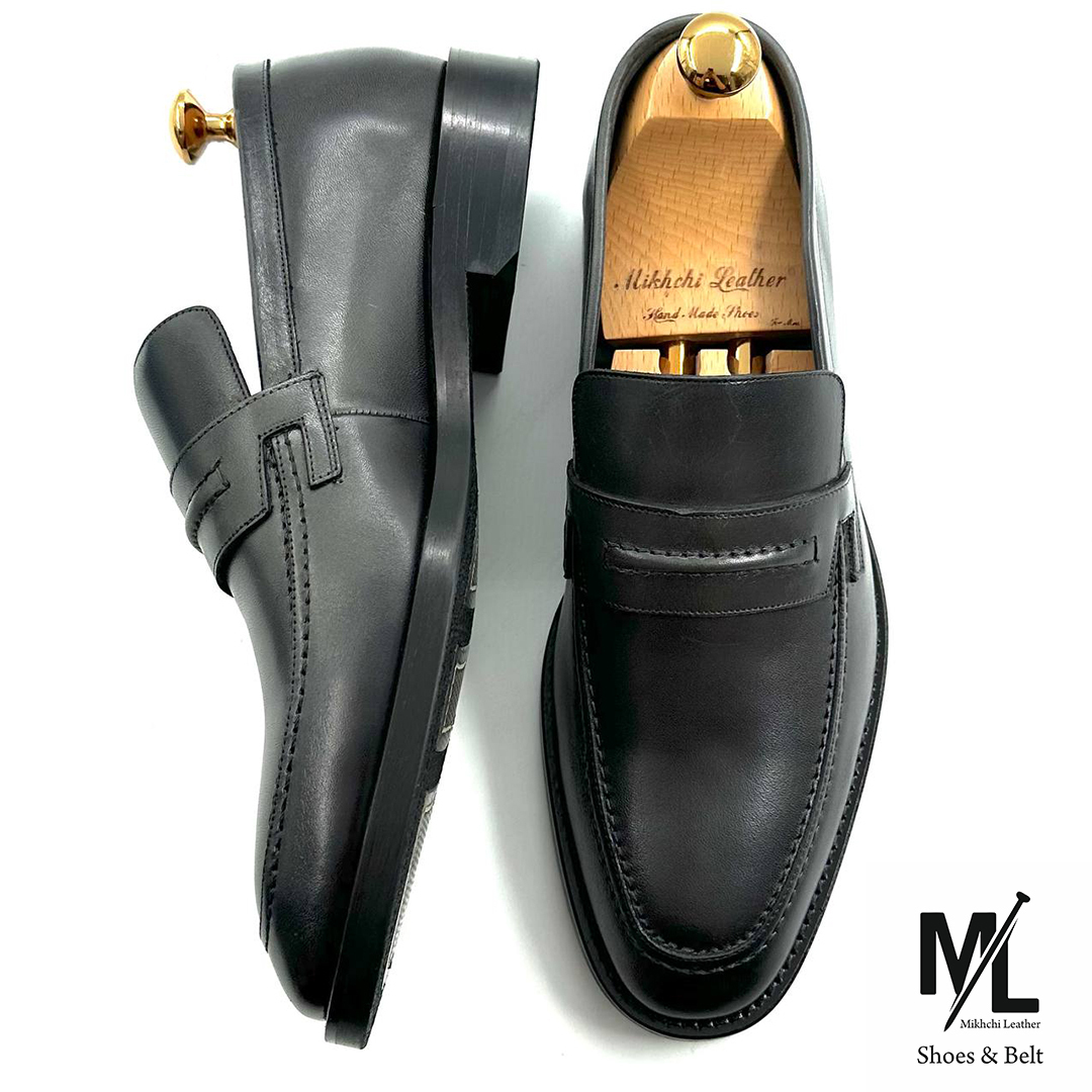  کفش کلاسیک مجلسی تمام چرم مردانه | Vip | کد:M301 | چرم میخچی | طوسی رنگ | جنس کفی داخلی کفش چرم طبیعی دست دوز طبی 