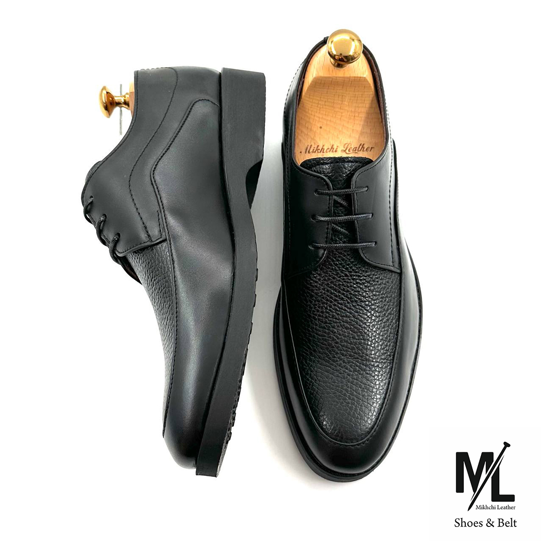 کفش مدیریتی / اداری چرم مردانه | فلوتر | کد:G532 | چرم میخچی | جنس کفی داخلی کفش چرم طبیعی طبی 