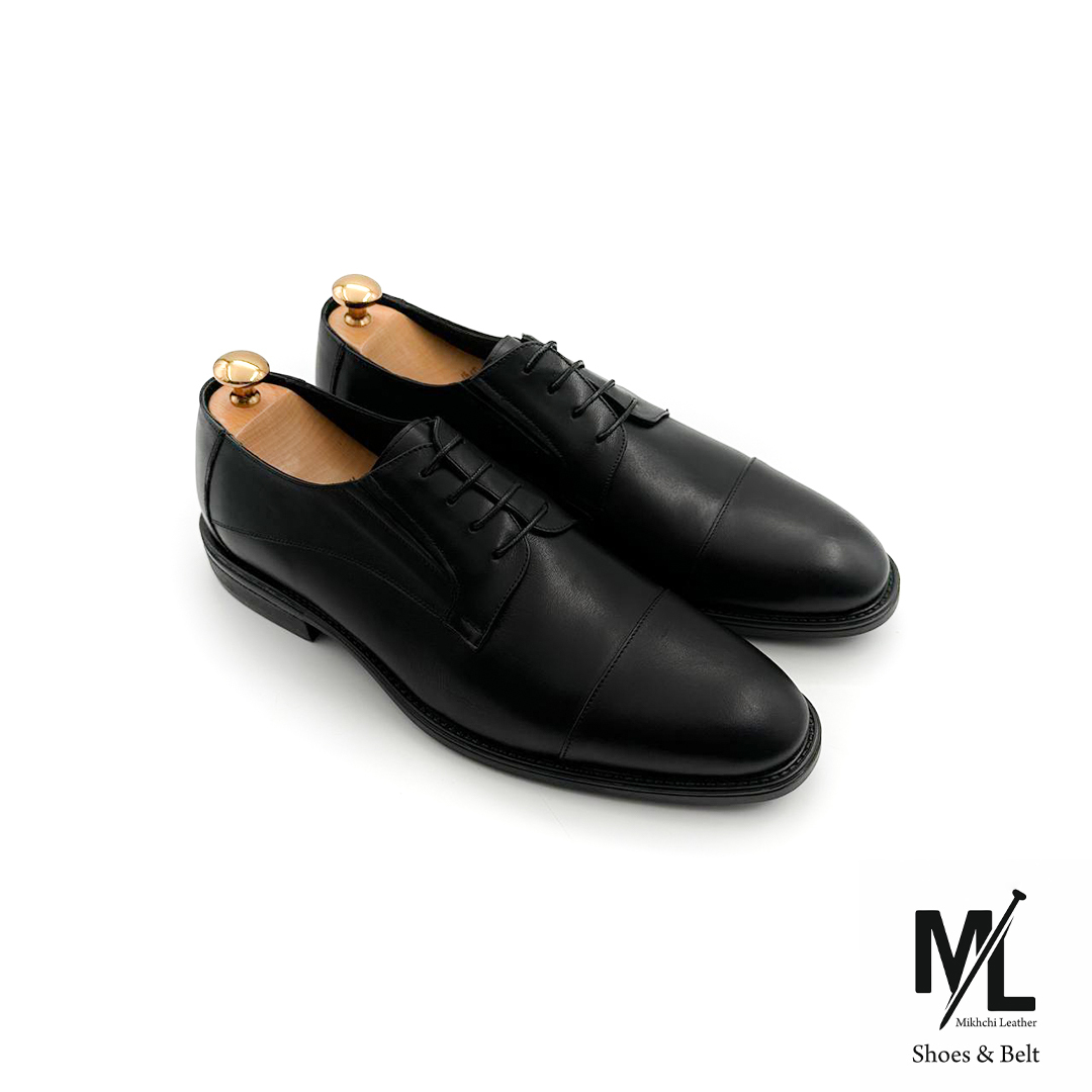  کفش مدیریتی / اداری چرم مردانه | کد: M461 | چرم میخچی | مشکی رنگ | جنس آستر داخلی کفش چرم طبیعی گوسفندی میشن. 