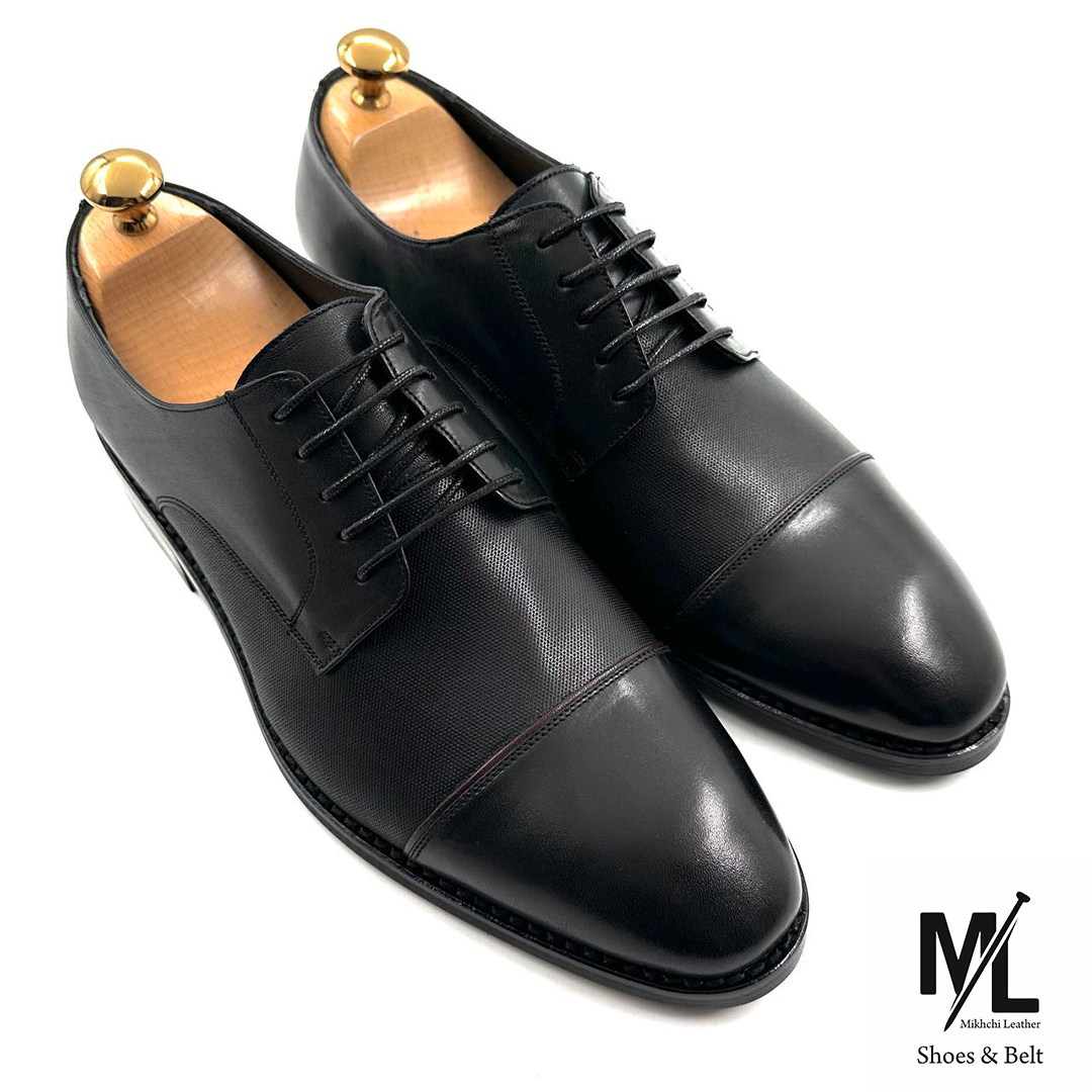  کفش کلاسیک مجلسی چرم مردانه | Vip | کد:M216 | چرم میخچی | مشکی رنگ | مناسب استفاده طولانی مدت در طول روز بعلت طبی بودن. 