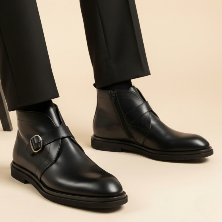 خرید نیم بوت چرم مردانه 