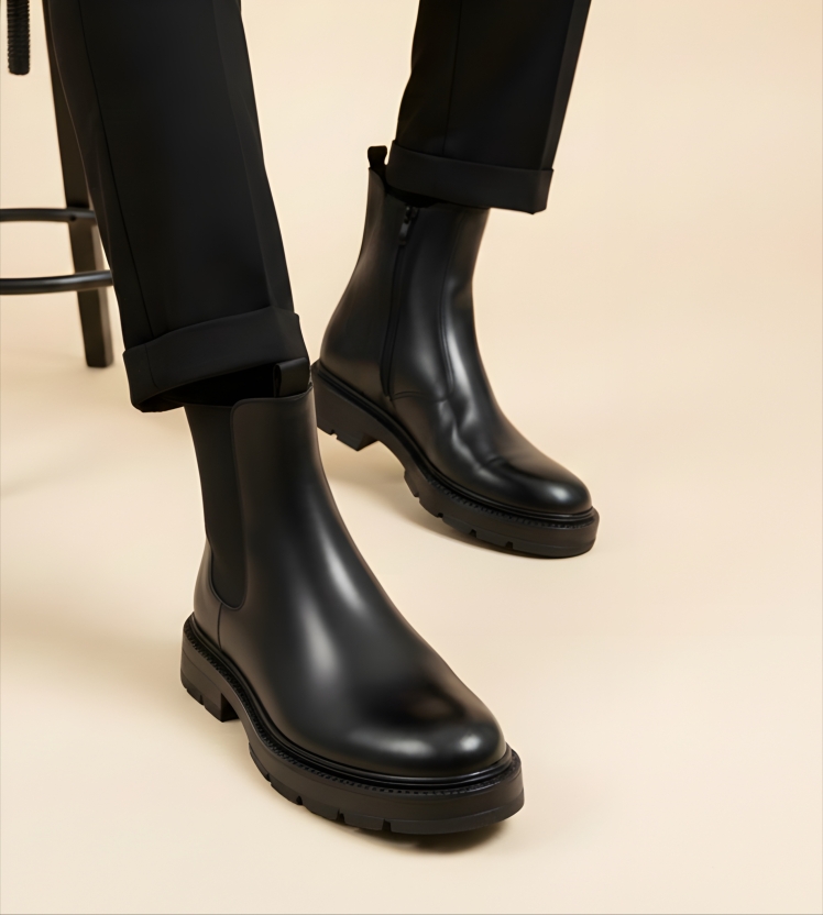 بوت چرم طبیعی مردانه چرم میخچی