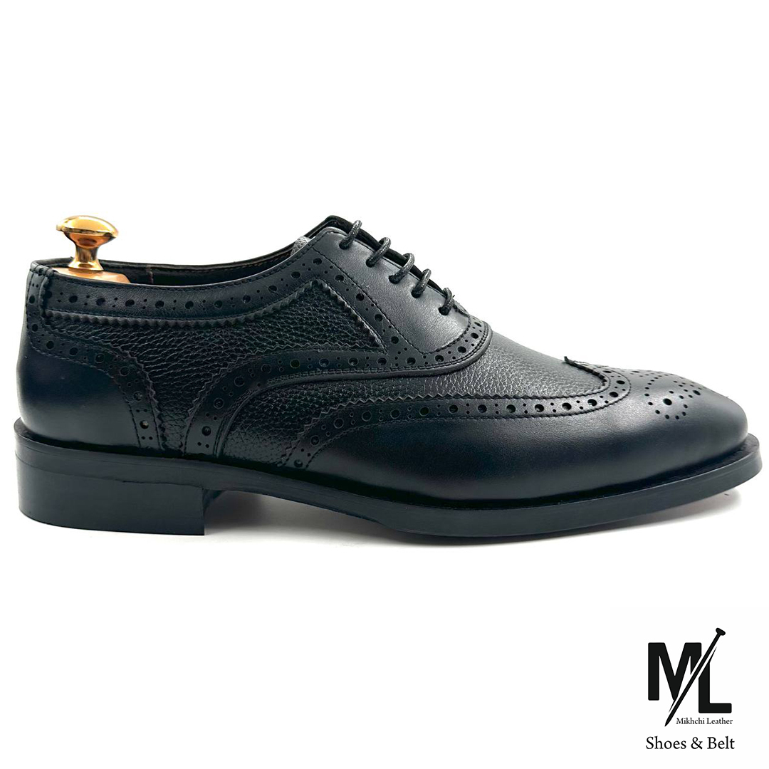  کفش کلاسیک مجلسی چرم مردانه | Vip | کد: Z118 | چرم میخچی | مشکی رنگ | جنس آستر داخلی کفش چرم طبیعی گوسفندی میشن. 